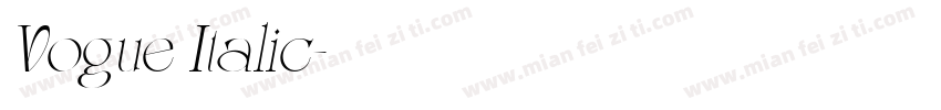 Vogue Italic字体转换
